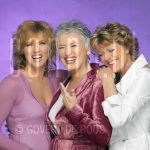 23-02-2005 Dominique van Vliet, Doris Baaten and Simone Kleinsma at studio Amsterdam, on behalf of Mamma Mia, by order of Stage-Entertainment.

[keywords]Posed, Eyecontact, Half Length, Smiling[/keywords]